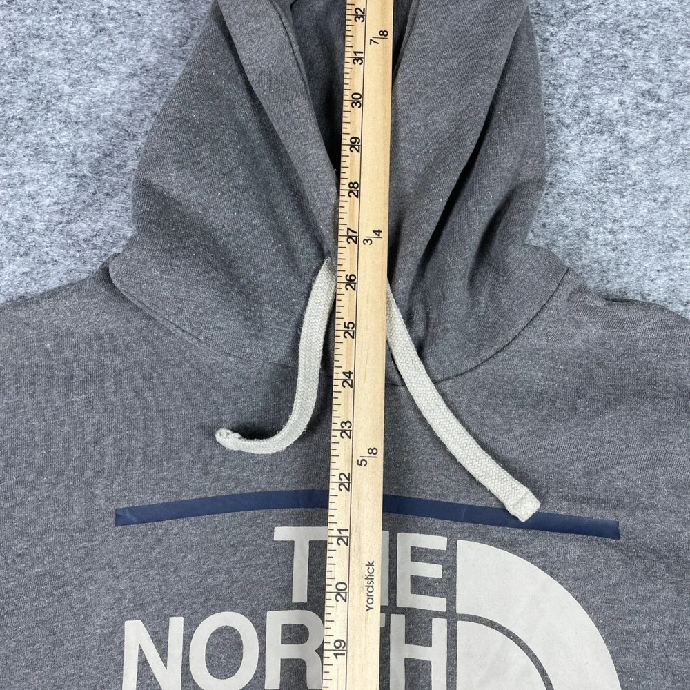 The North Face Hoodie Mens M Gray Since 1968 Pullover Half Dome Fleece